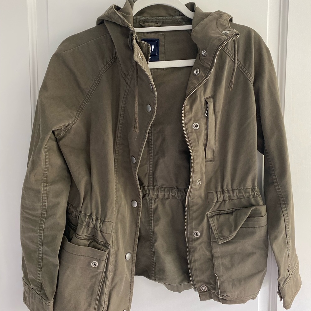Army green GAP jacket in size XS
